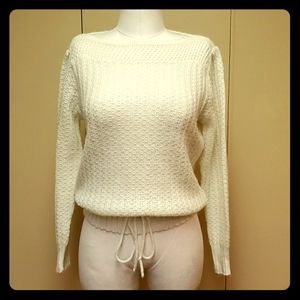 Vintage no tag knit white sweater